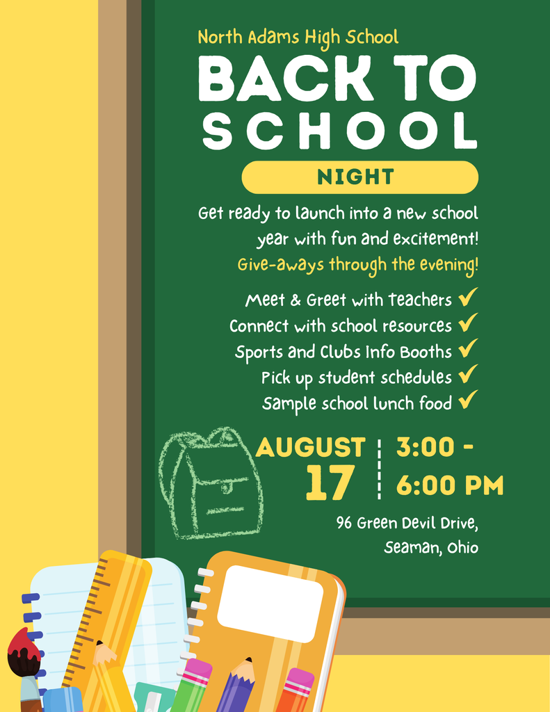 Back to school night flyer