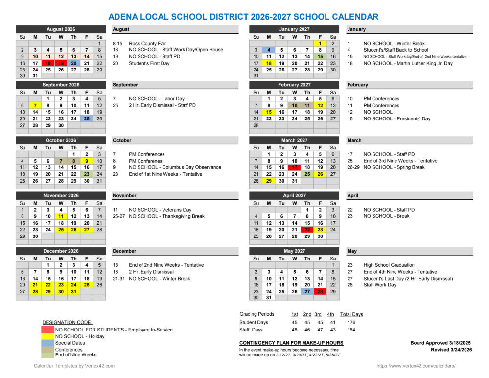 District Calendars