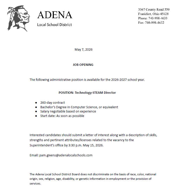Technology Director Job Posting