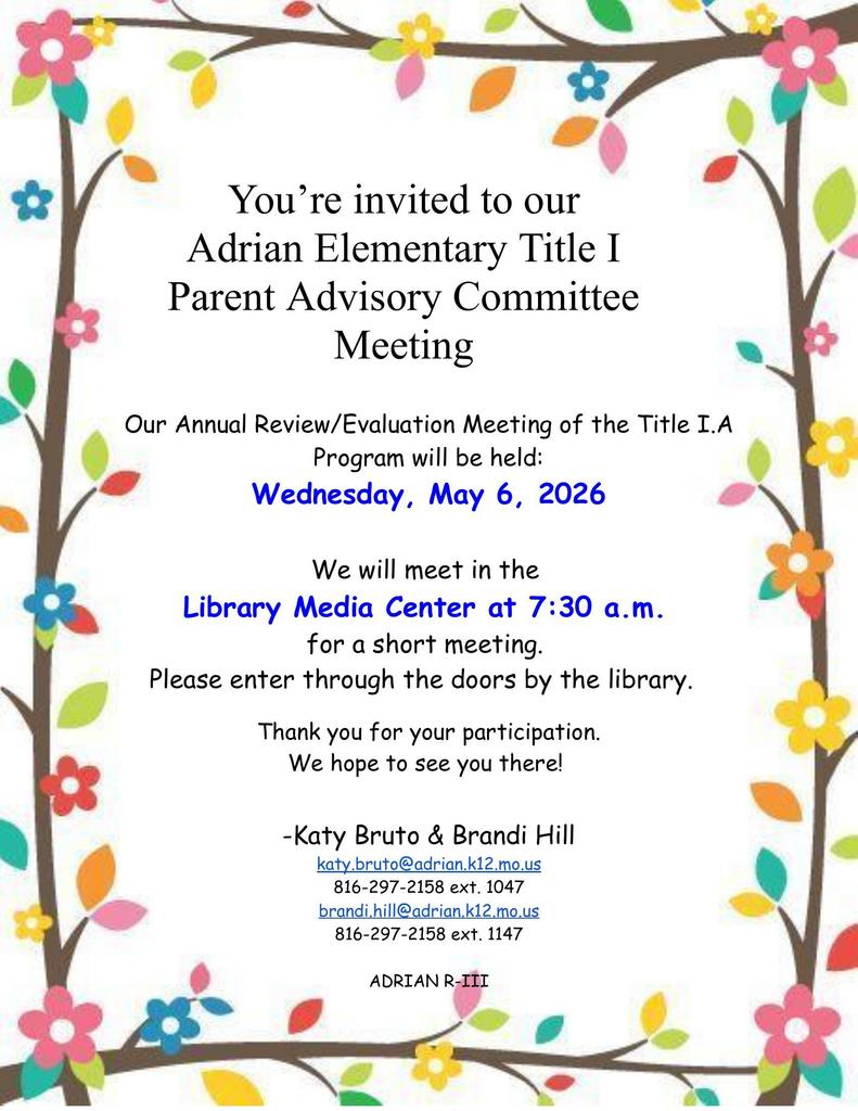 Parent Advisory Committee