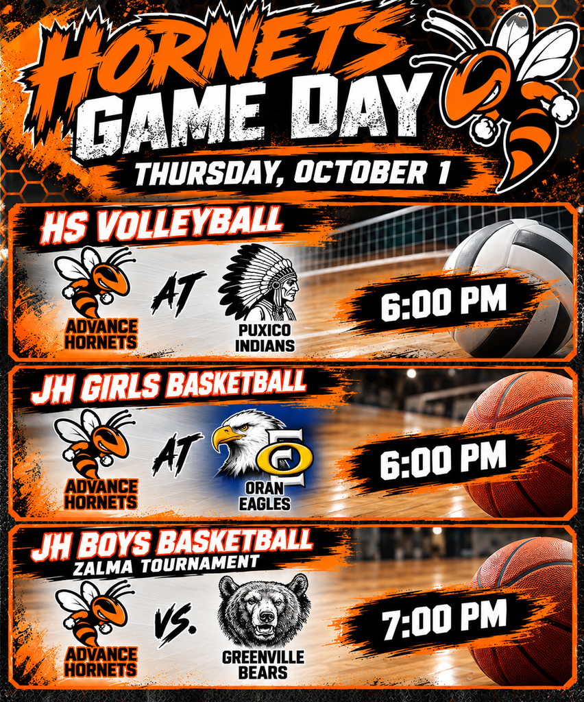 AHS sports for 10/1/2026, all contests are away.