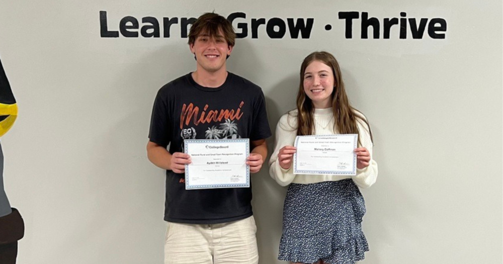 Seniors Mallory Coffman and Ayden Willstead Show Their  National Rural and Small Town Recognition Program Awards