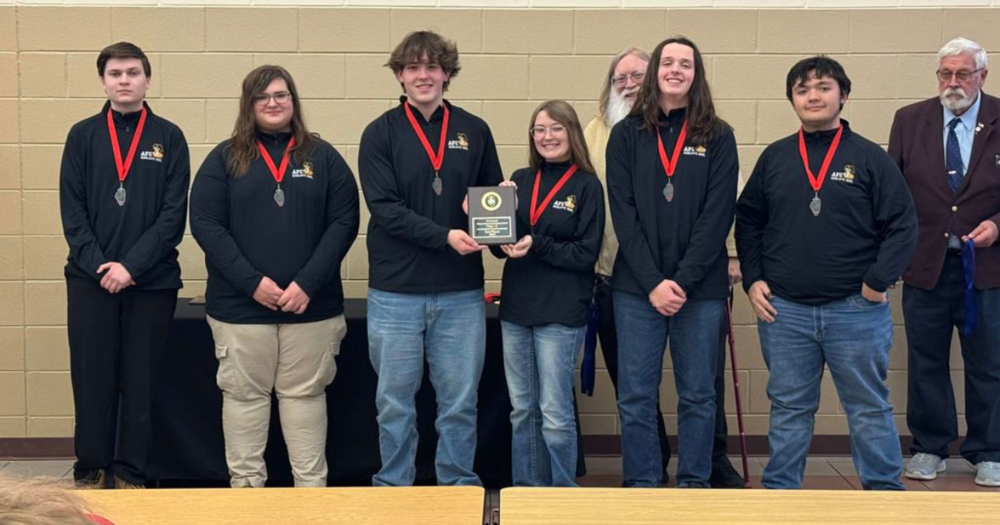AFC Scholastic Bowl Team sshow award plaque at the 41st annual Masonic Bowl Tournament.