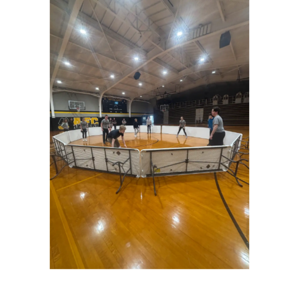 students playing gaga ball