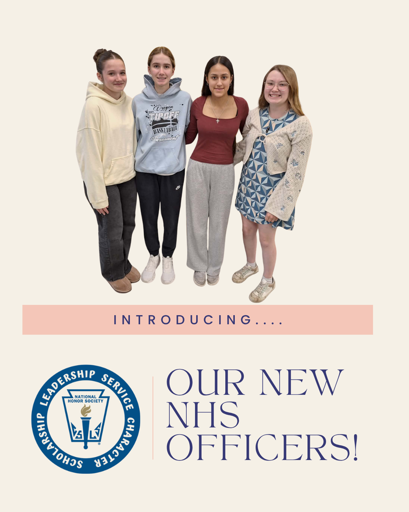 four students who are new NHS officers