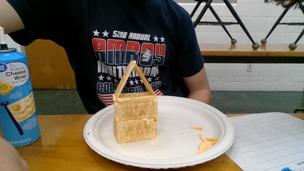 cheese and cracker house creating by a student