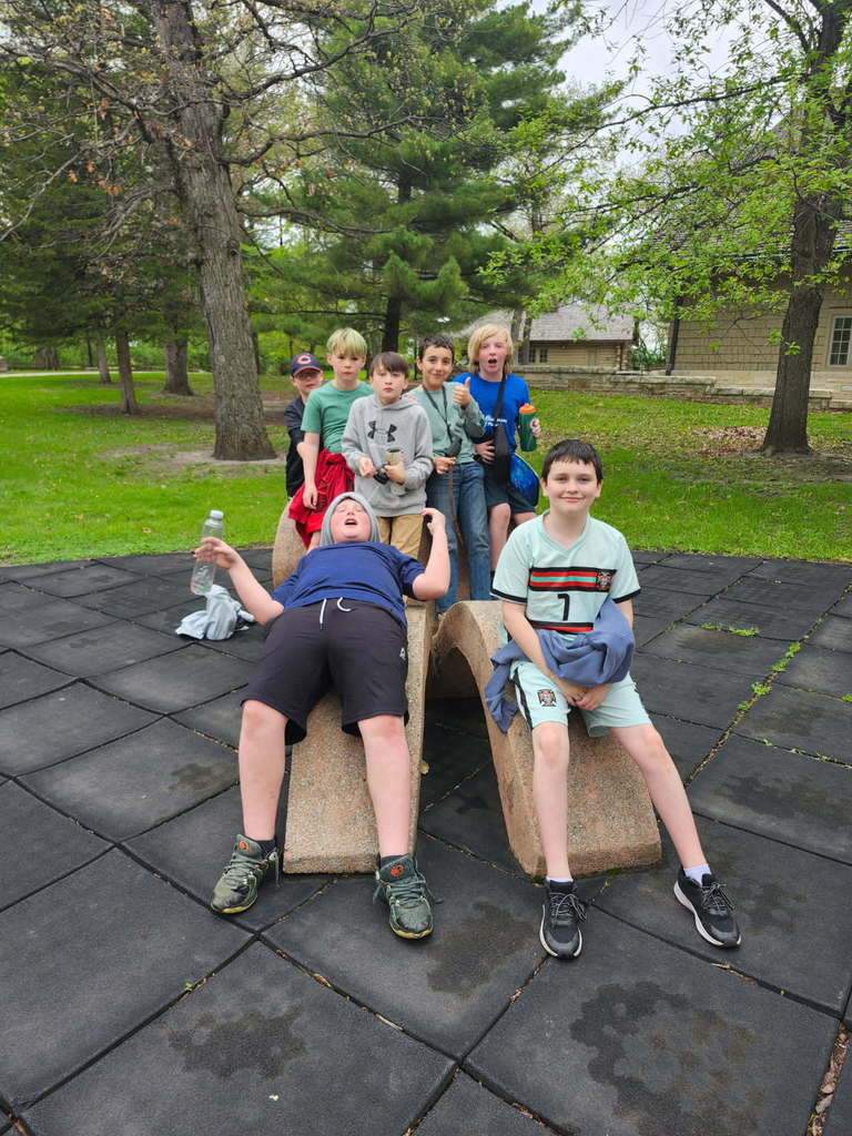 large group of boys smiling