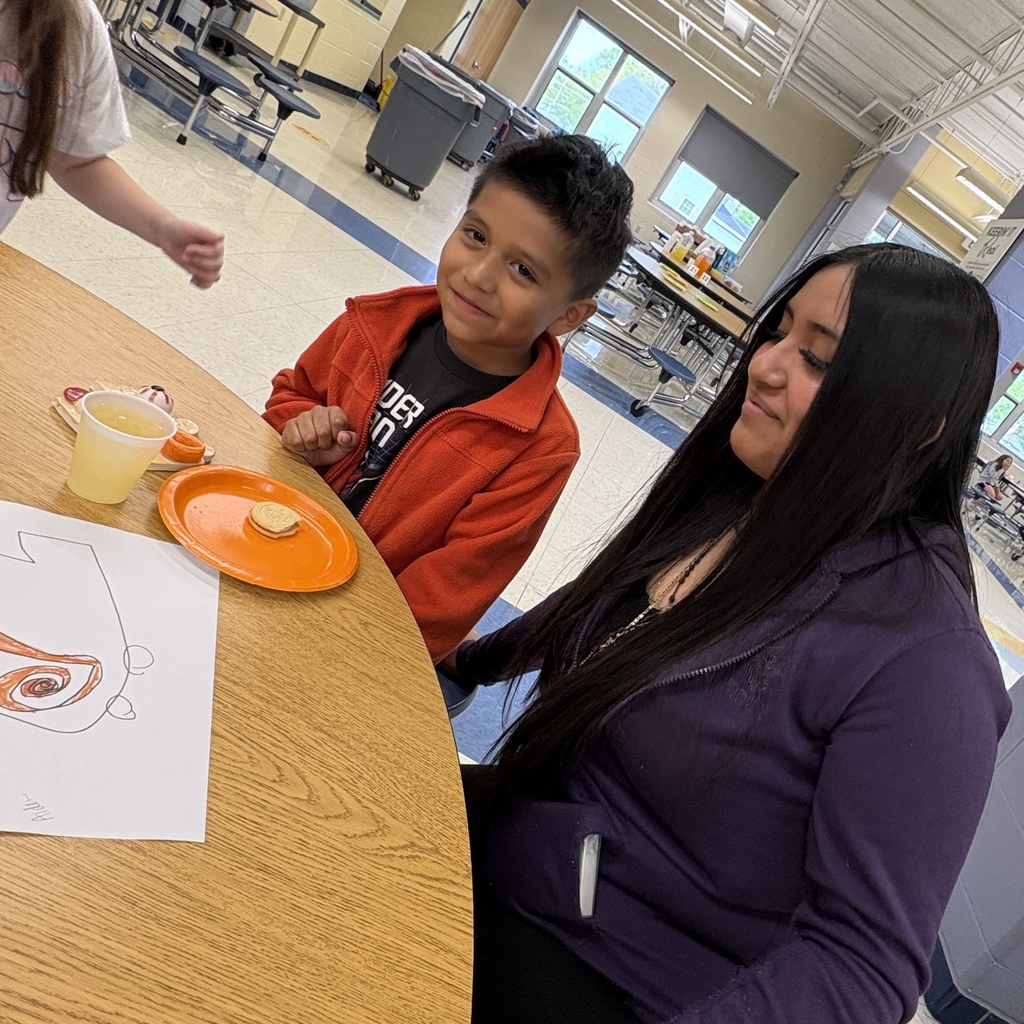 two students with their monster
