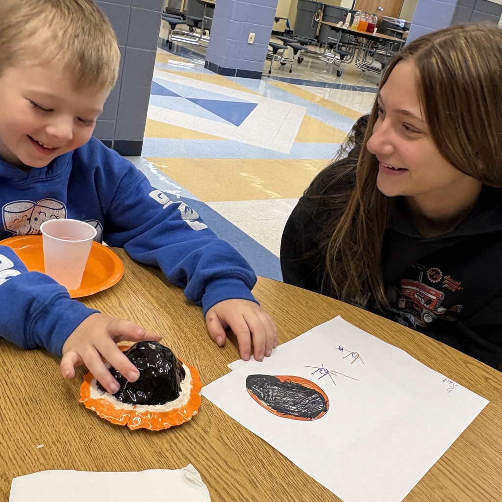 Students with their monsters
