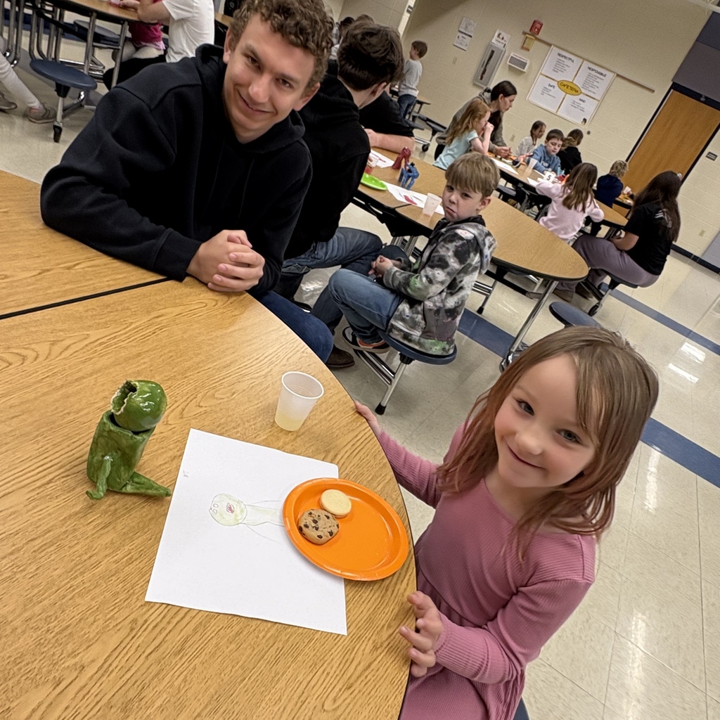 Students with their monsters
