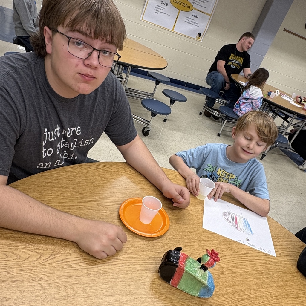 Students with their monsters
