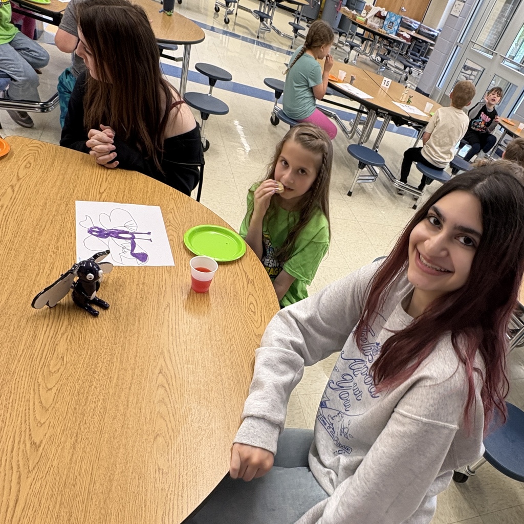 Students with their monsters