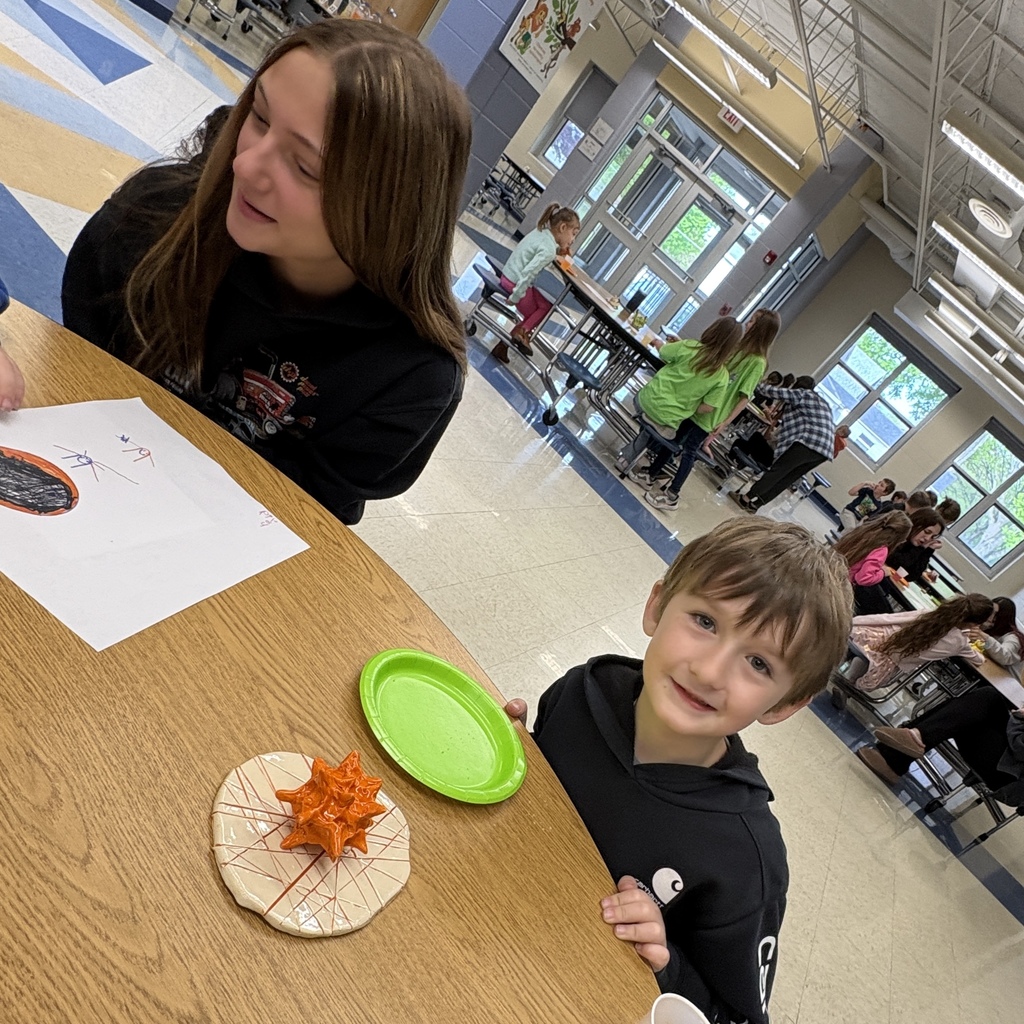 Students with their monsters