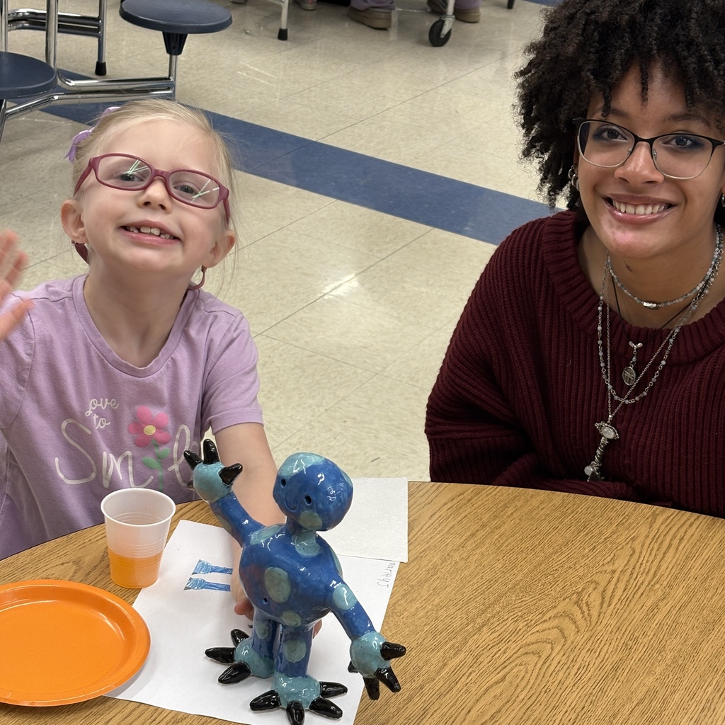 Students with their monsters