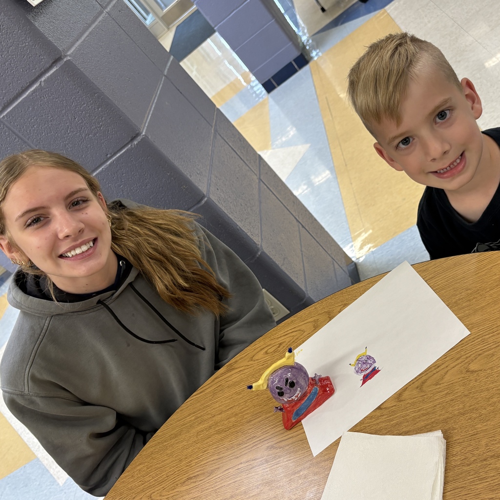 Students with their monsters