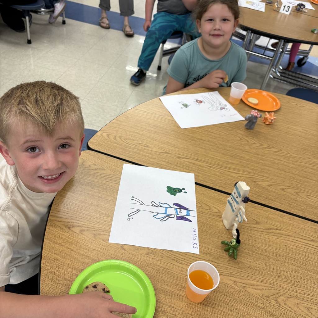 students with their monsters