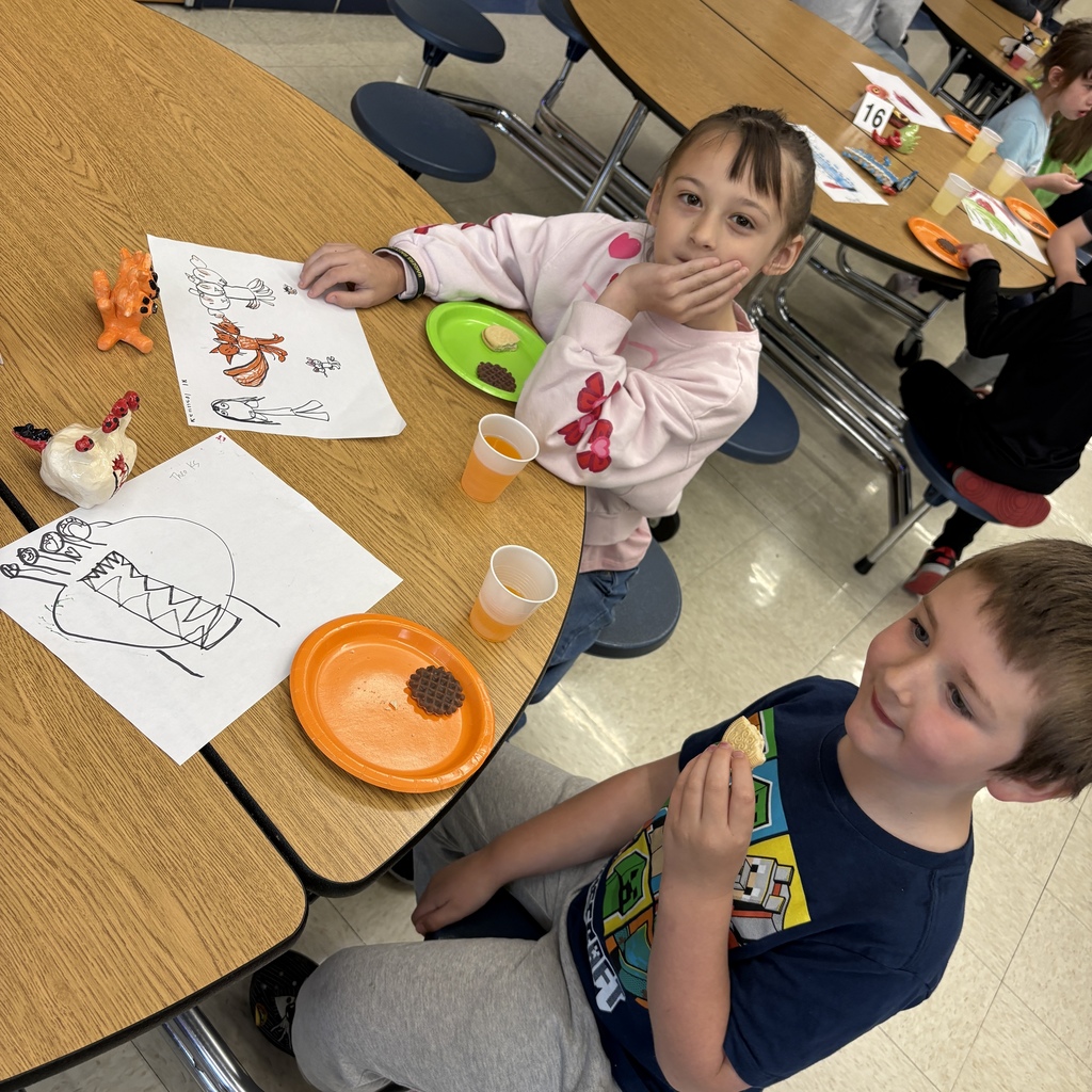 students with their monsters