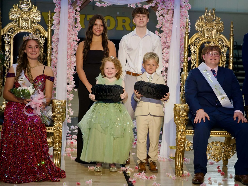 prom court including mini prom king and queen