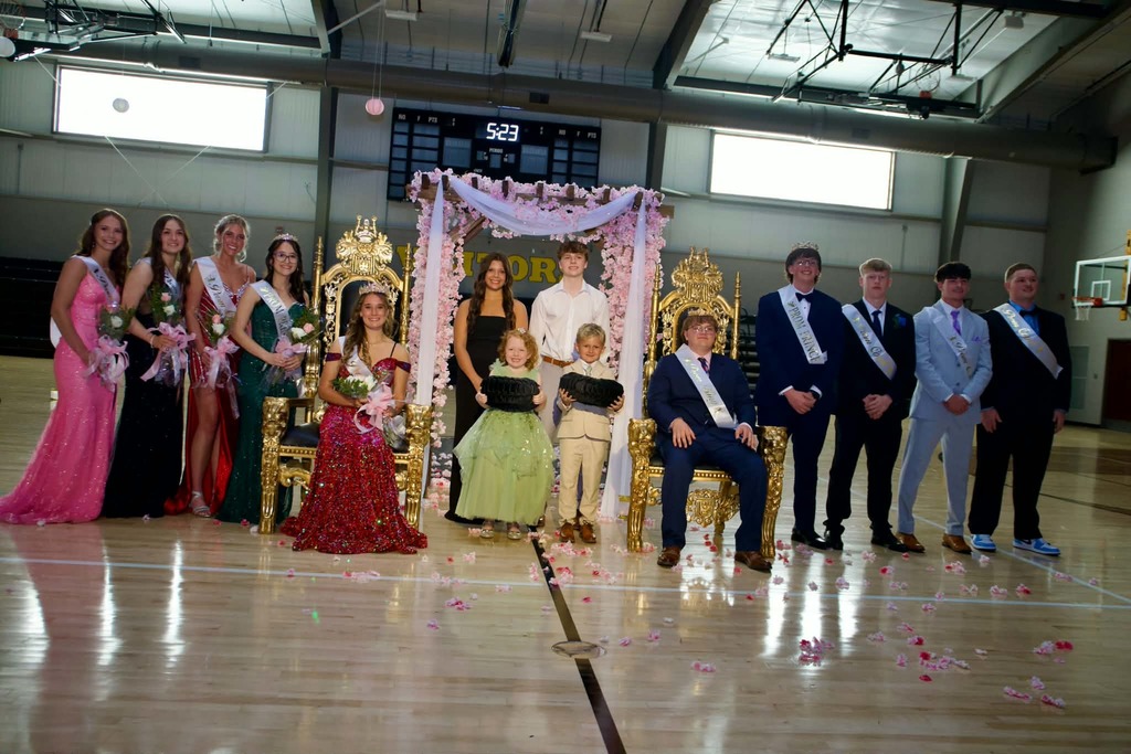 full prom court including mini prom king and queen