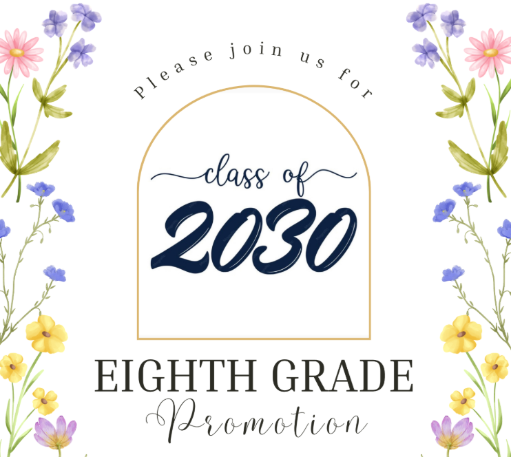 class of 2030 eighth grade promotion