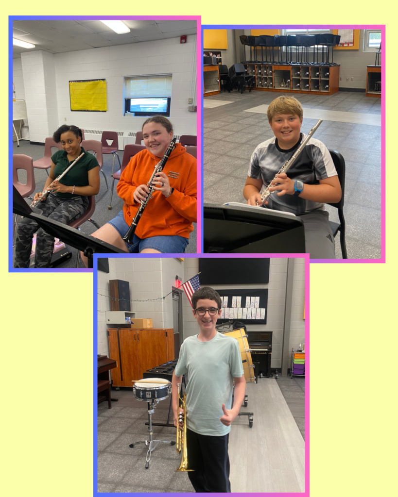pictures of students with instruments smiling