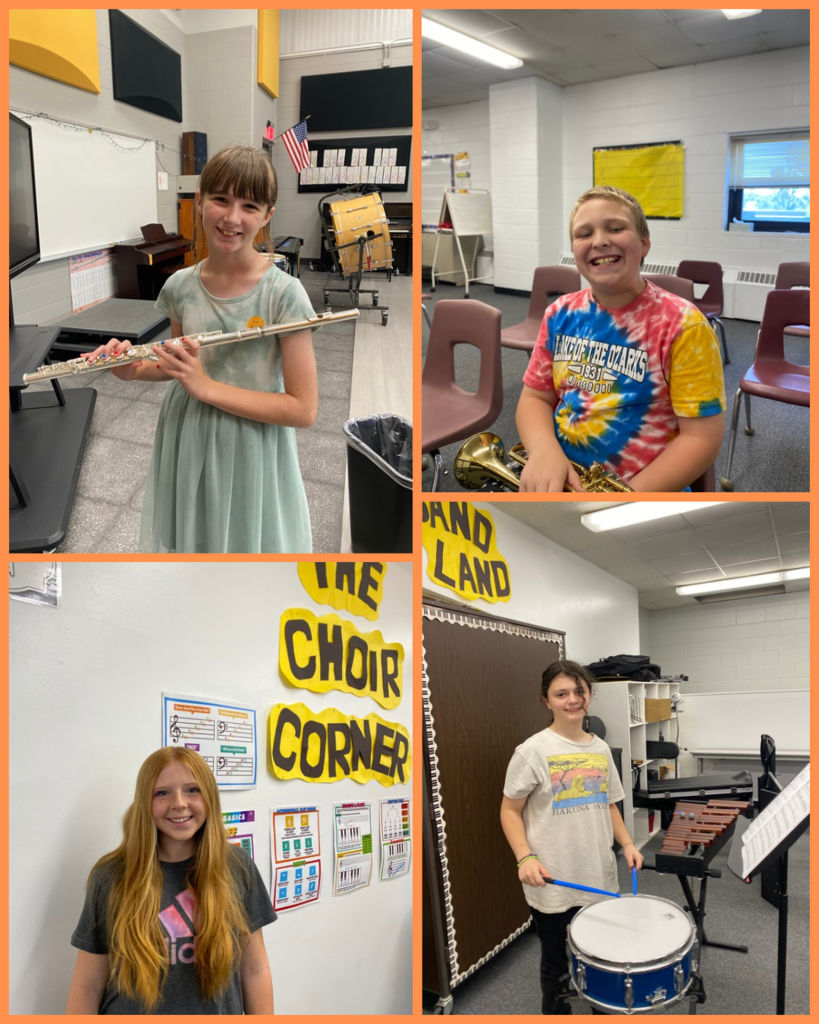 pictures of students with instruments smiling