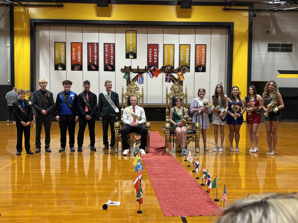homecoming court in the gym