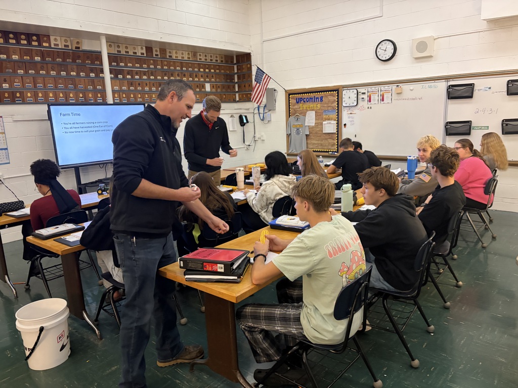 students in classroom with guest speaker