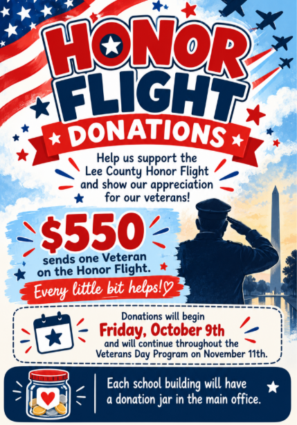 graphic of honor flights donations