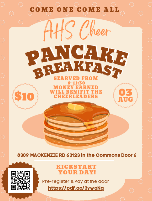Cheer Pancake Fundraiser