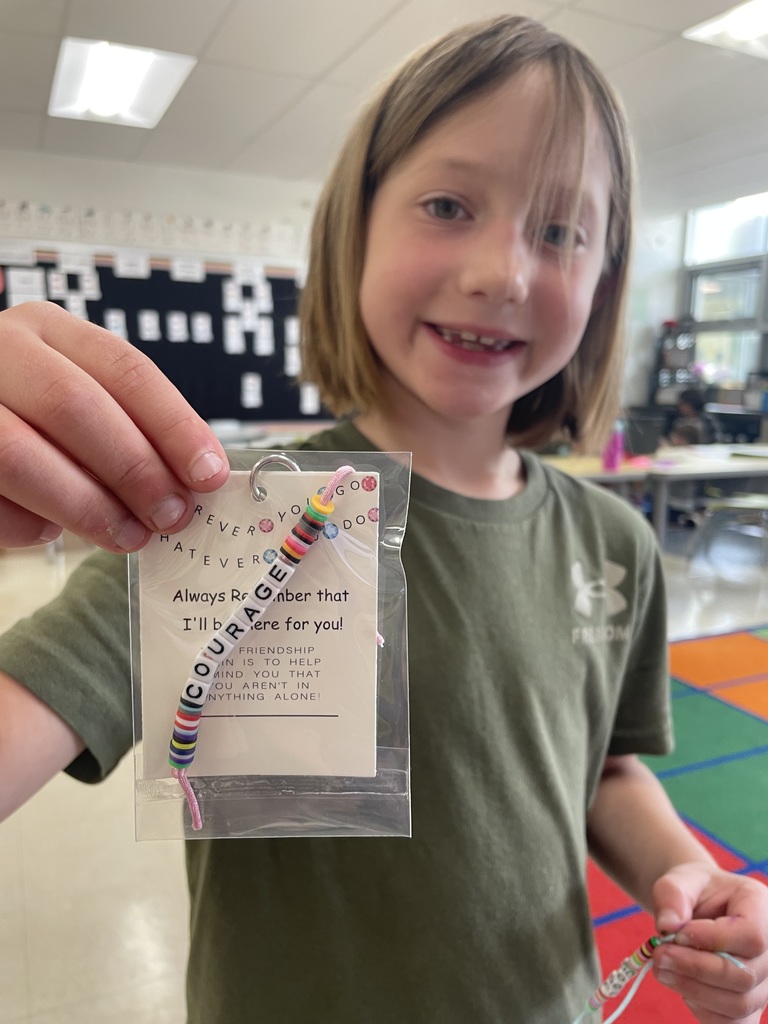 keychain made by 2nd grader for Rainbows for Kids