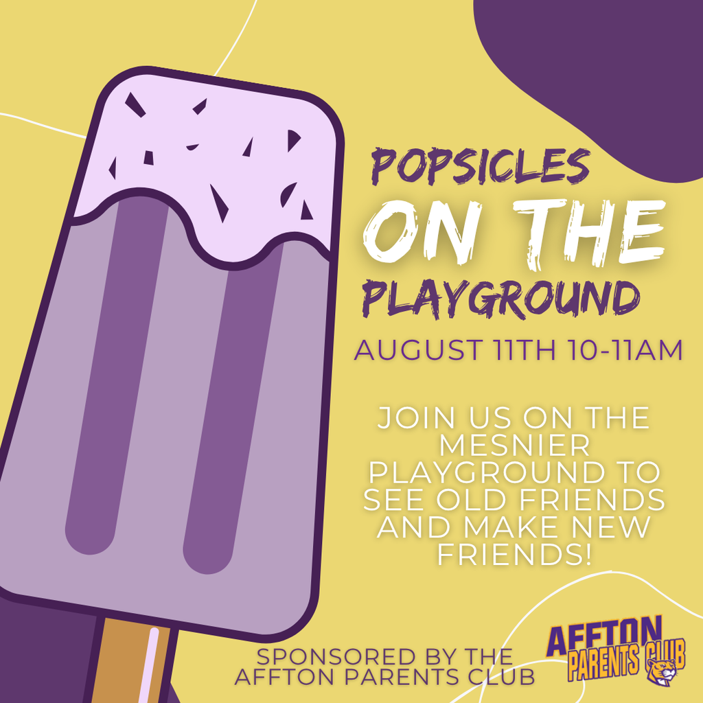 join us for Popscicles on the playground August 11th 10-11am at the Mesnier Playground!