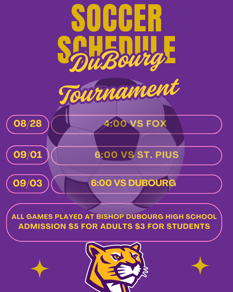 DuBourg Tournament Schedule
