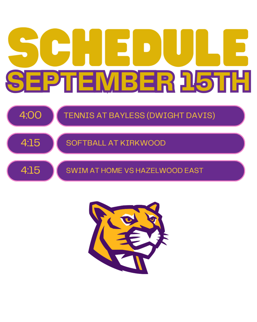 9/15 schedule