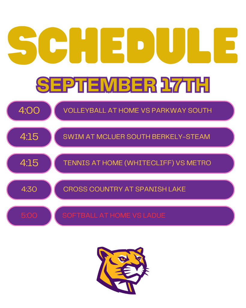 September 17th schedule