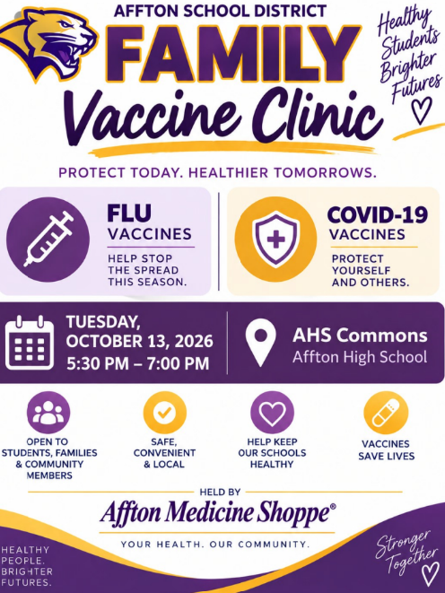 Vaccine Clinic Tuesday October 13th 5:30-7:00pm
