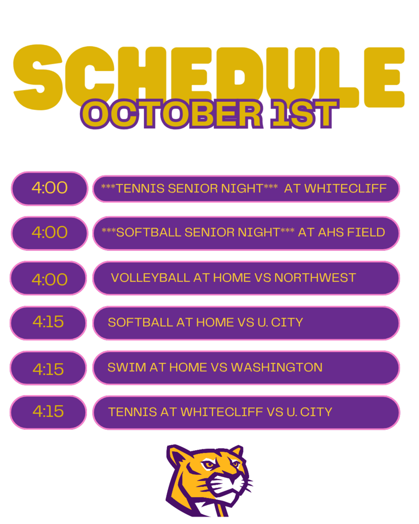 10/1 corrected schedule