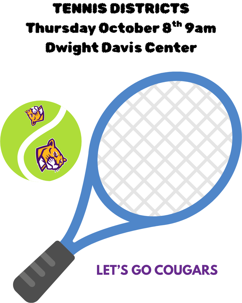 Tennis Districts start tomorrow 9am