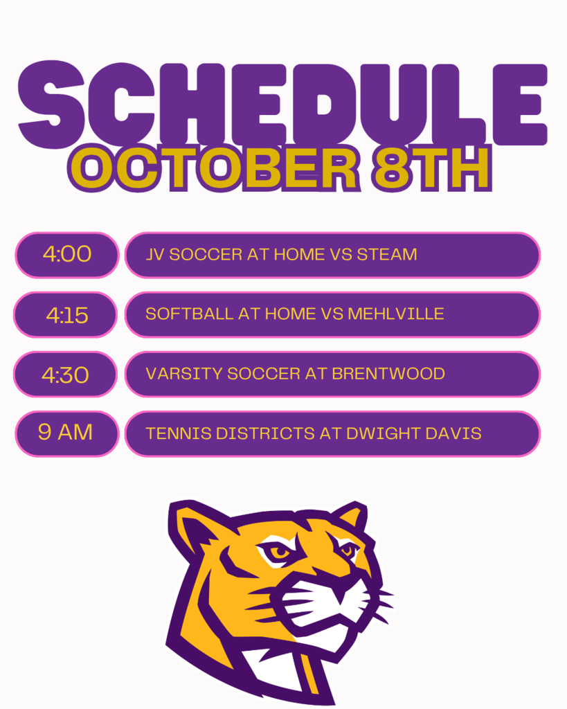 October 8th schedule