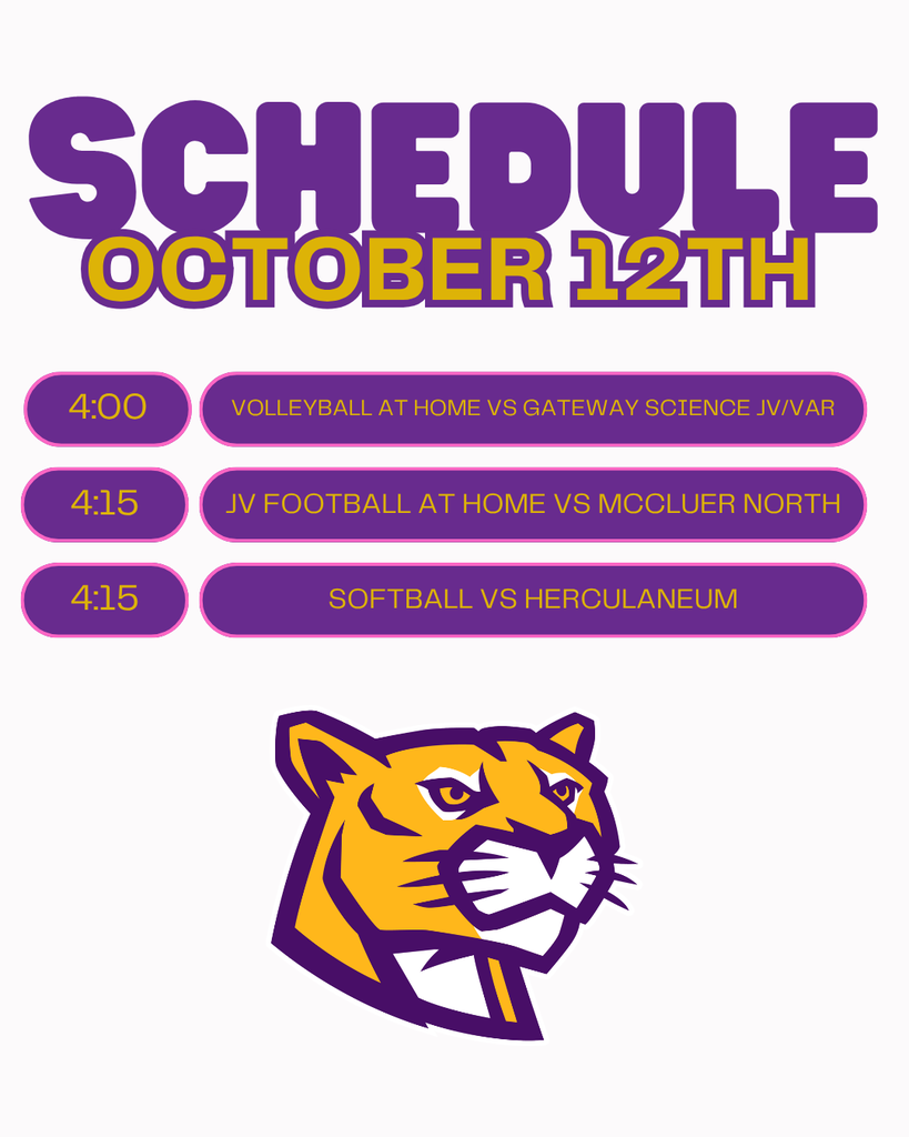 October 12th schedule