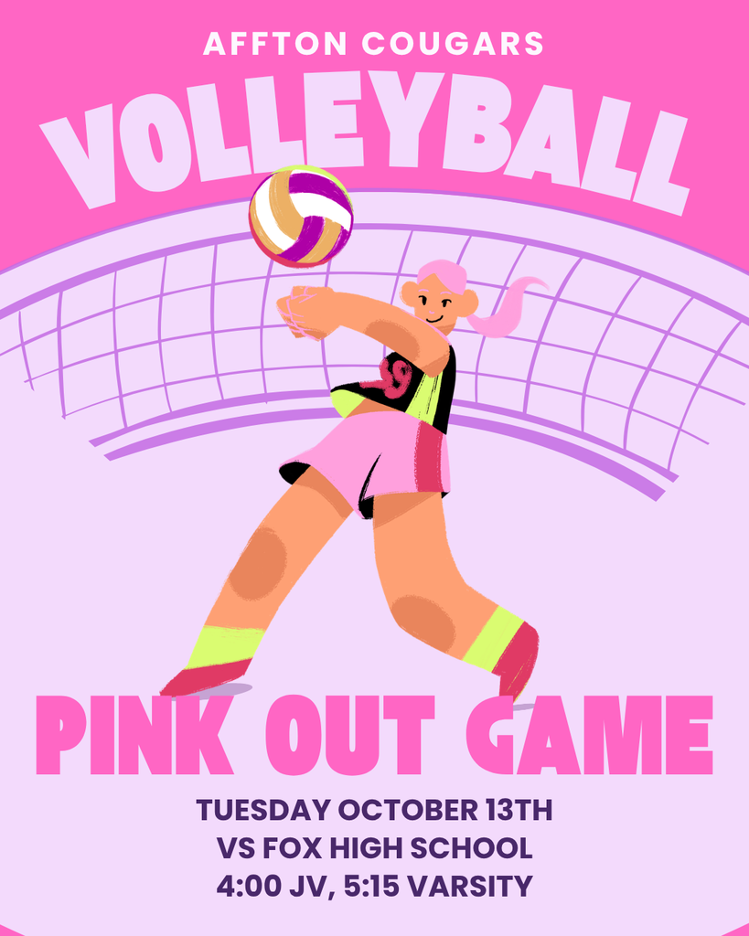 volleyball pink out game 10/13 4:00pm