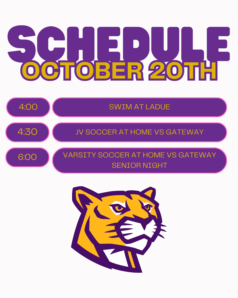 10/20 schedule Soccer senior night