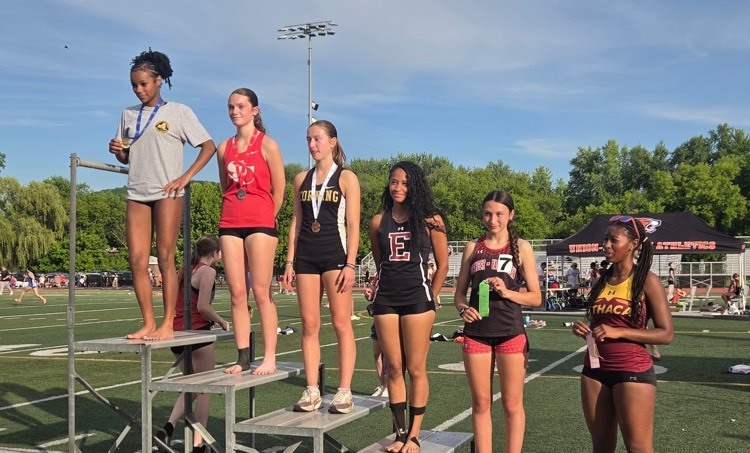 track kids on podium