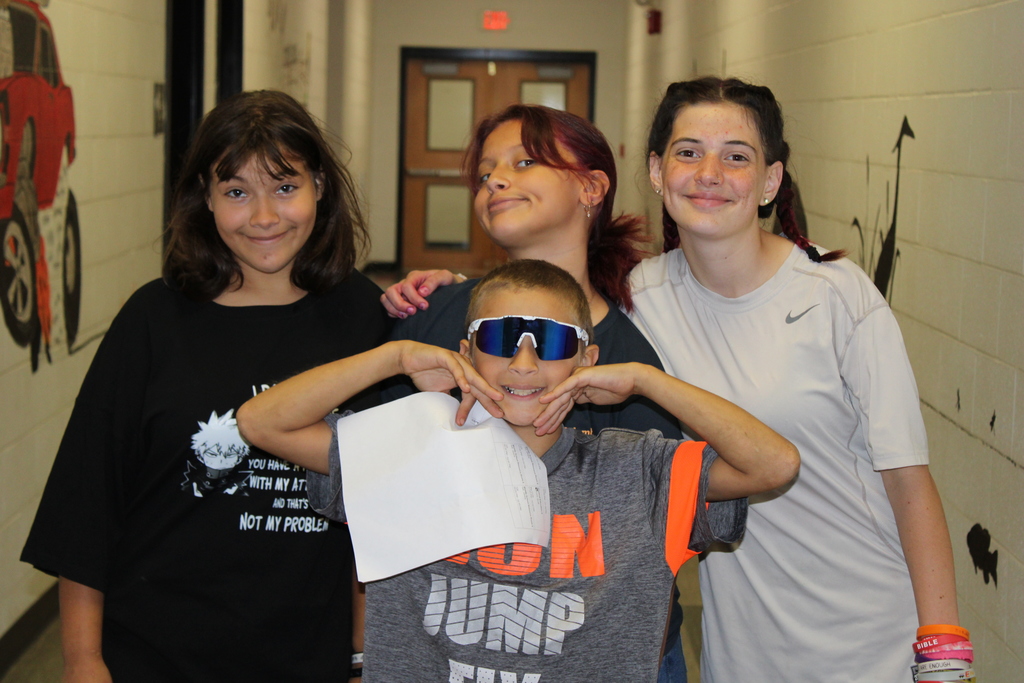 Afton students in the hall