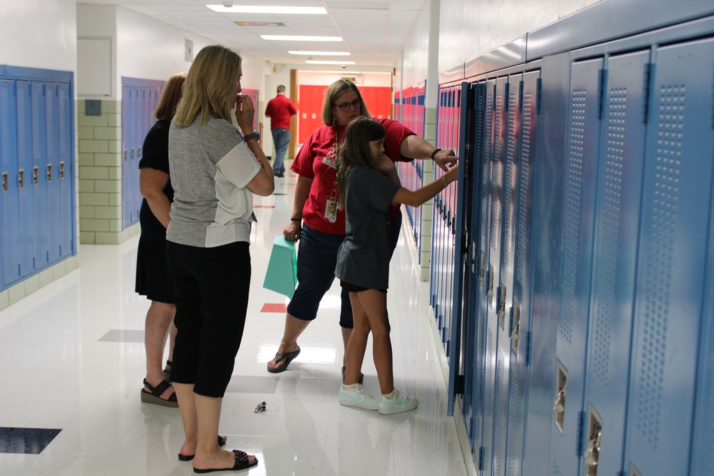 Afton student getting help from teachers