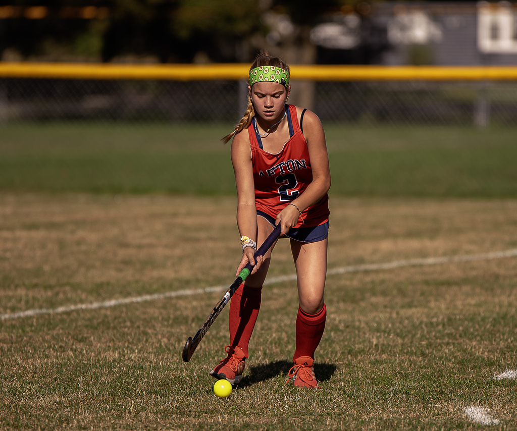 Afton Player with the ball