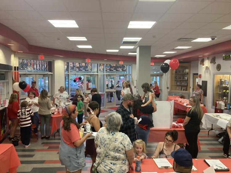 A large crowd in the Afton lobby