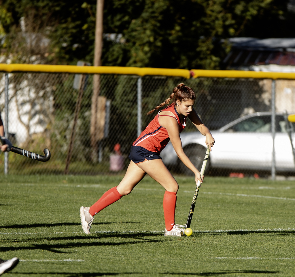 Afton player with the ball