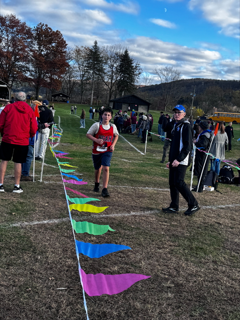 Afton cross country runner in action