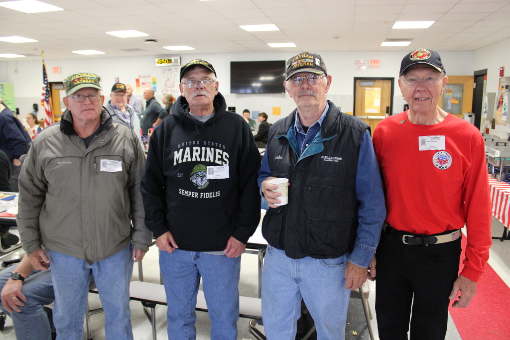 Veterans at Veterans Day breakfasts